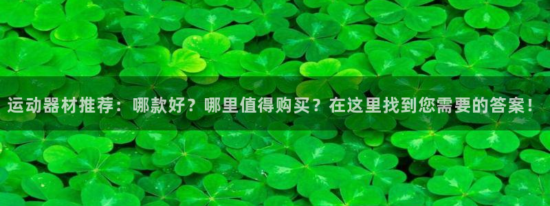 征途国际娱乐是那个系列的台子：运动器材推荐：哪款好？